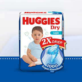 Pairs-Huggies Dry Tape