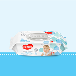 Pairs-Huggies Pure Clean Wipe